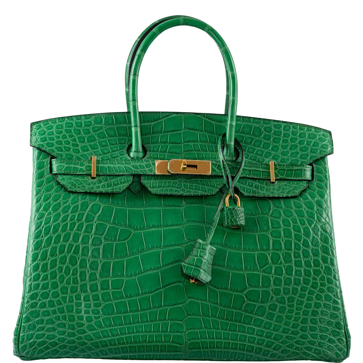 Hermes Birkin 35 Cactus Matte Alligator Gold Hardware