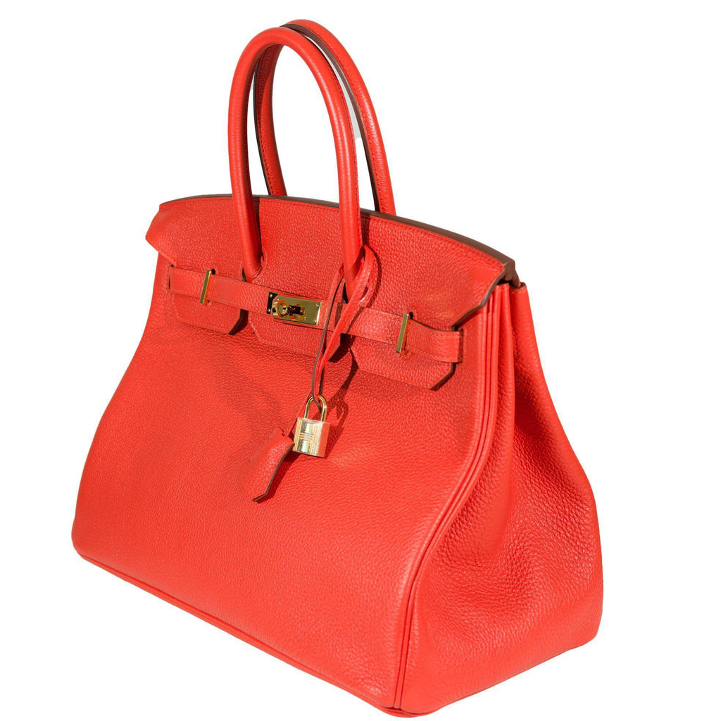 Hermes Birkin 35 Capucine Togo leather Gold Hardware