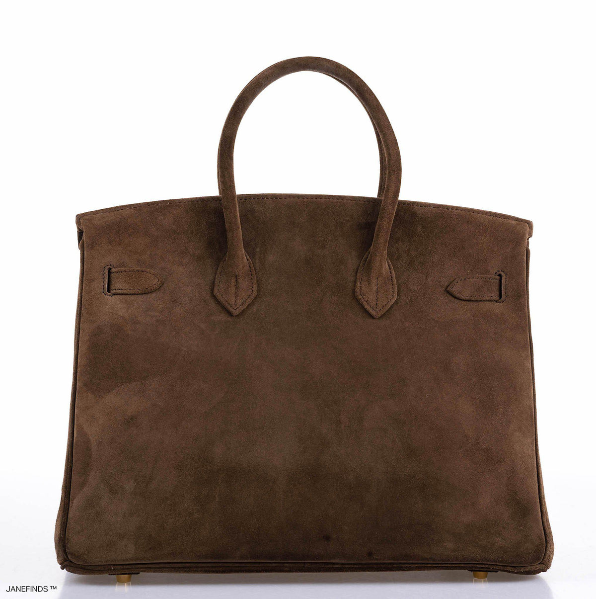 Hermes Birkin 35 Chocolate Veau Doblis Suede with Gold Hardware