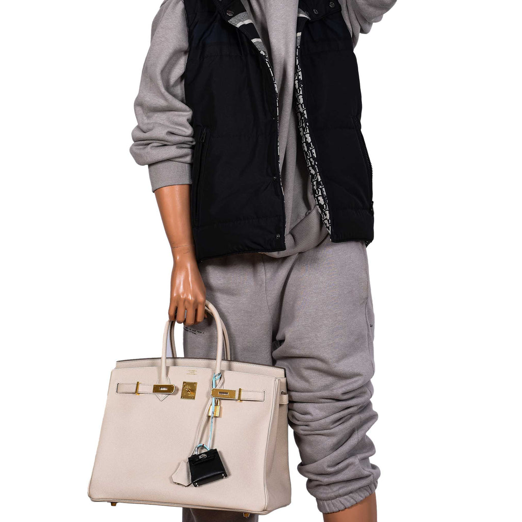 Hermes Birkin 35 Craie Epsom Gold Hardware