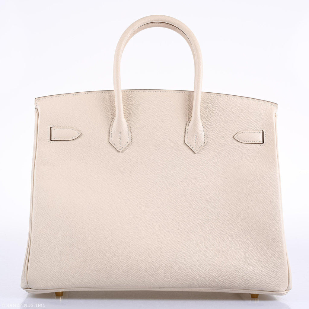 Hermes Birkin 35 Craie Epsom Gold Hardware
