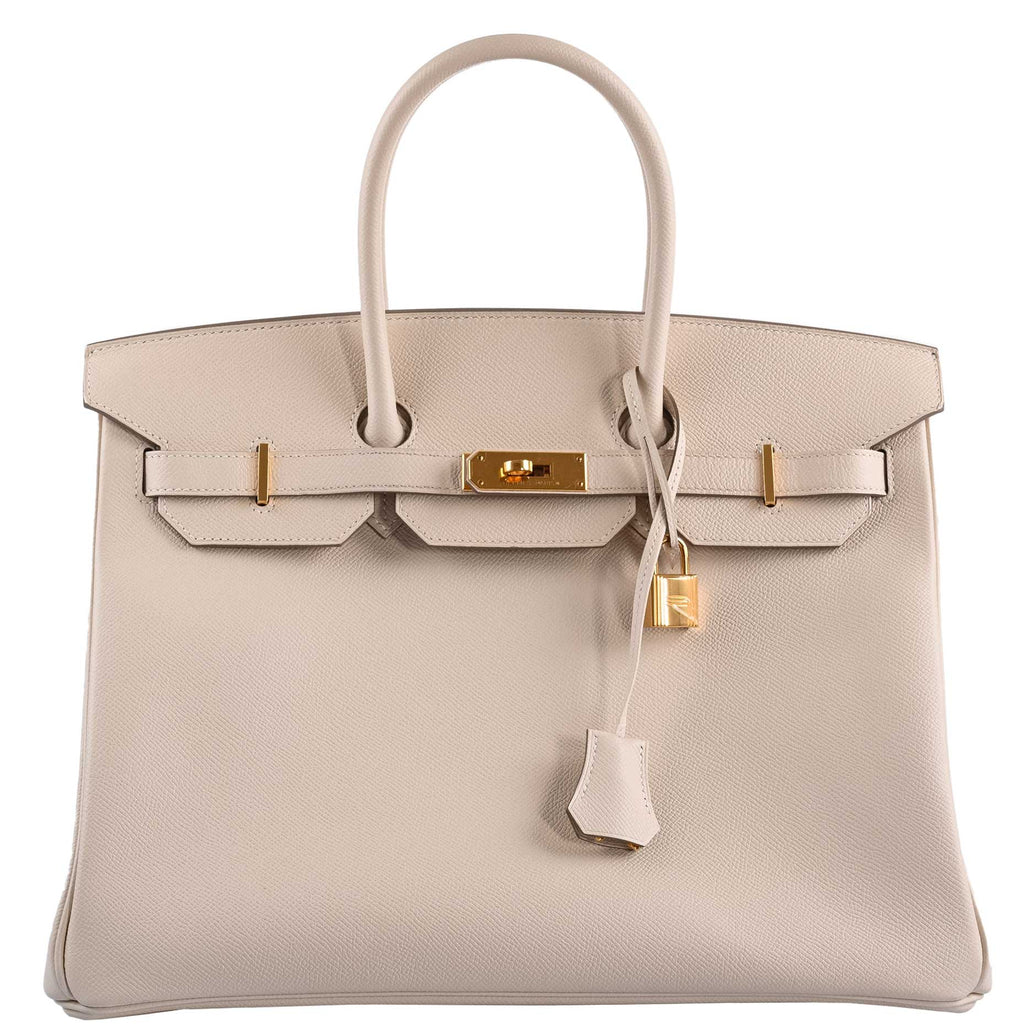 Hermes Birkin 35 Craie Epsom Gold Hardware