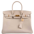 Hermes Birkin 35 Craie Epsom Gold Hardware