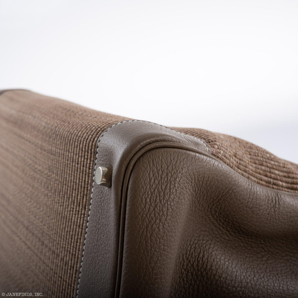 Hermes Birkin 35 Crinoline & Etoupe Clemence with Palladium Hardware