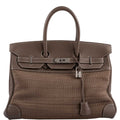 Hermes Birkin 35 Crinoline & Etoupe Clemence with Palladium Hardware