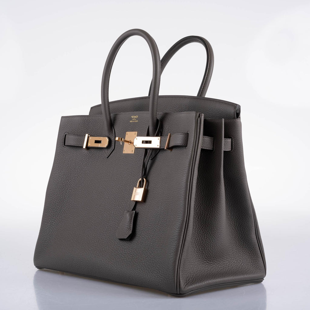 Hermes Birkin 35 Etain Togo with Rose Gold Hardware