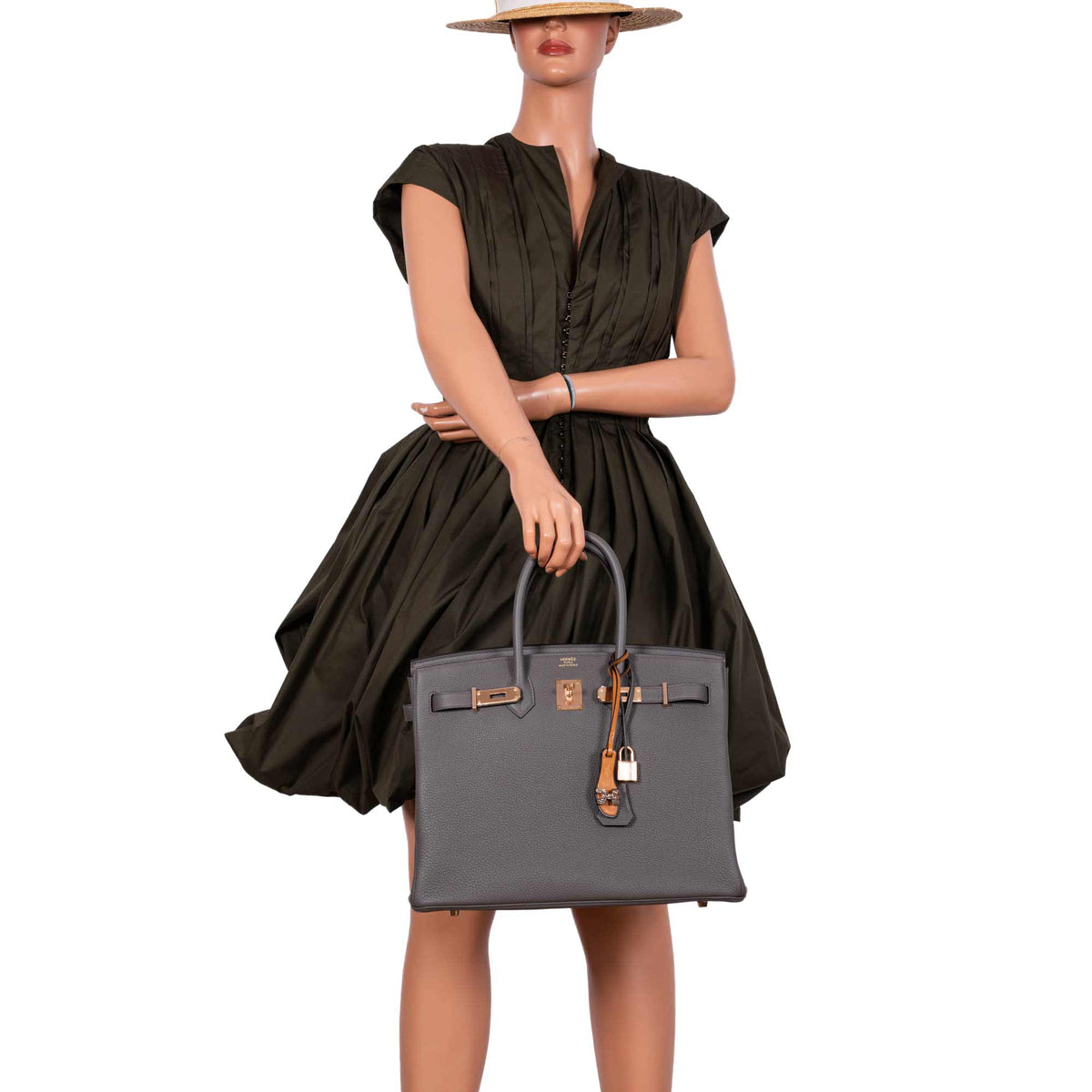 Hermes Birkin 35 Etain Togo with Rose Gold Hardware