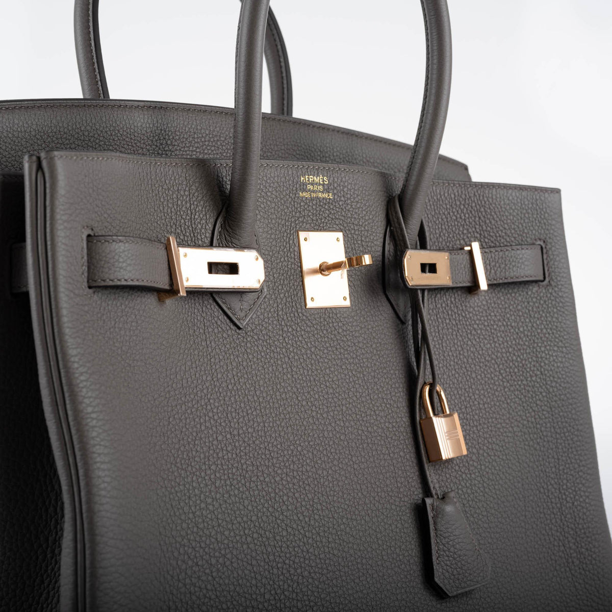 Hermes Birkin 35 Etain Togo with Rose Gold Hardware