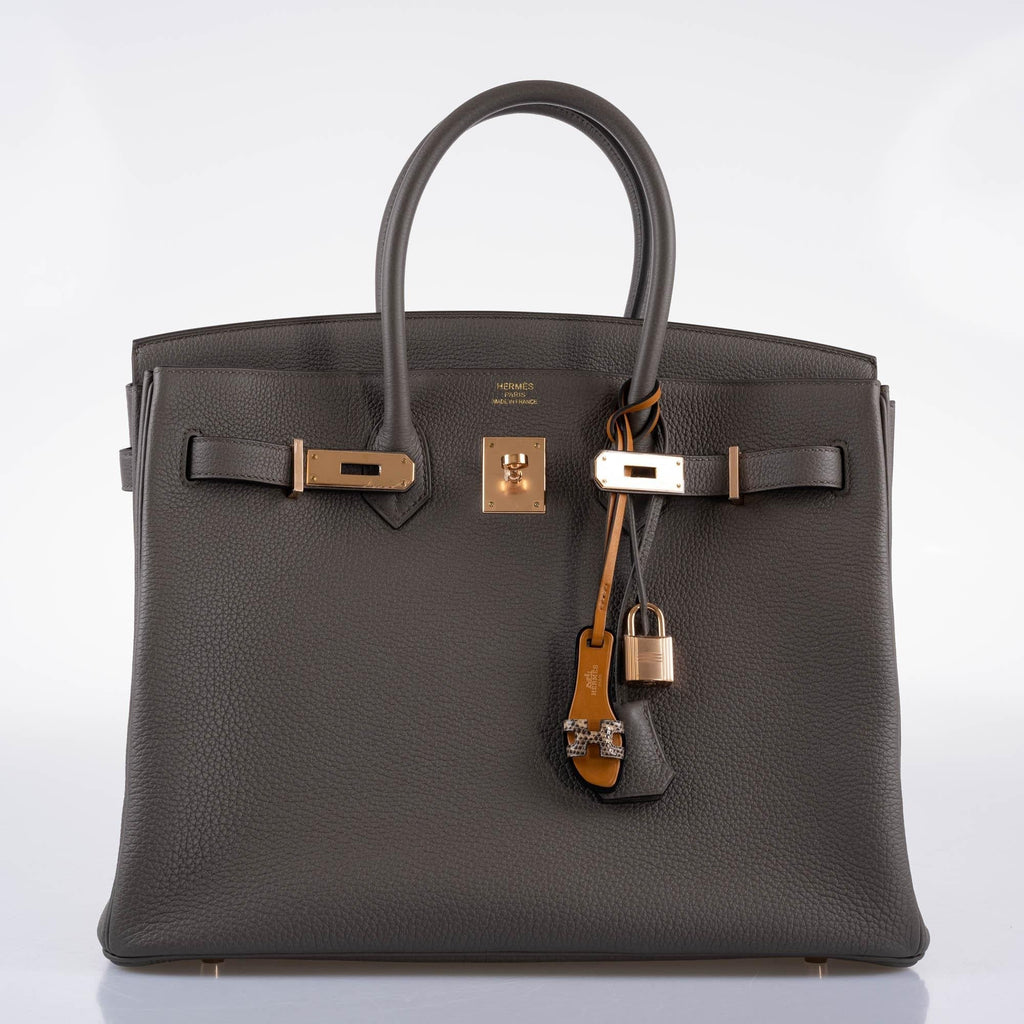 Hermes Birkin 35 Etain Togo with Rose Gold Hardware