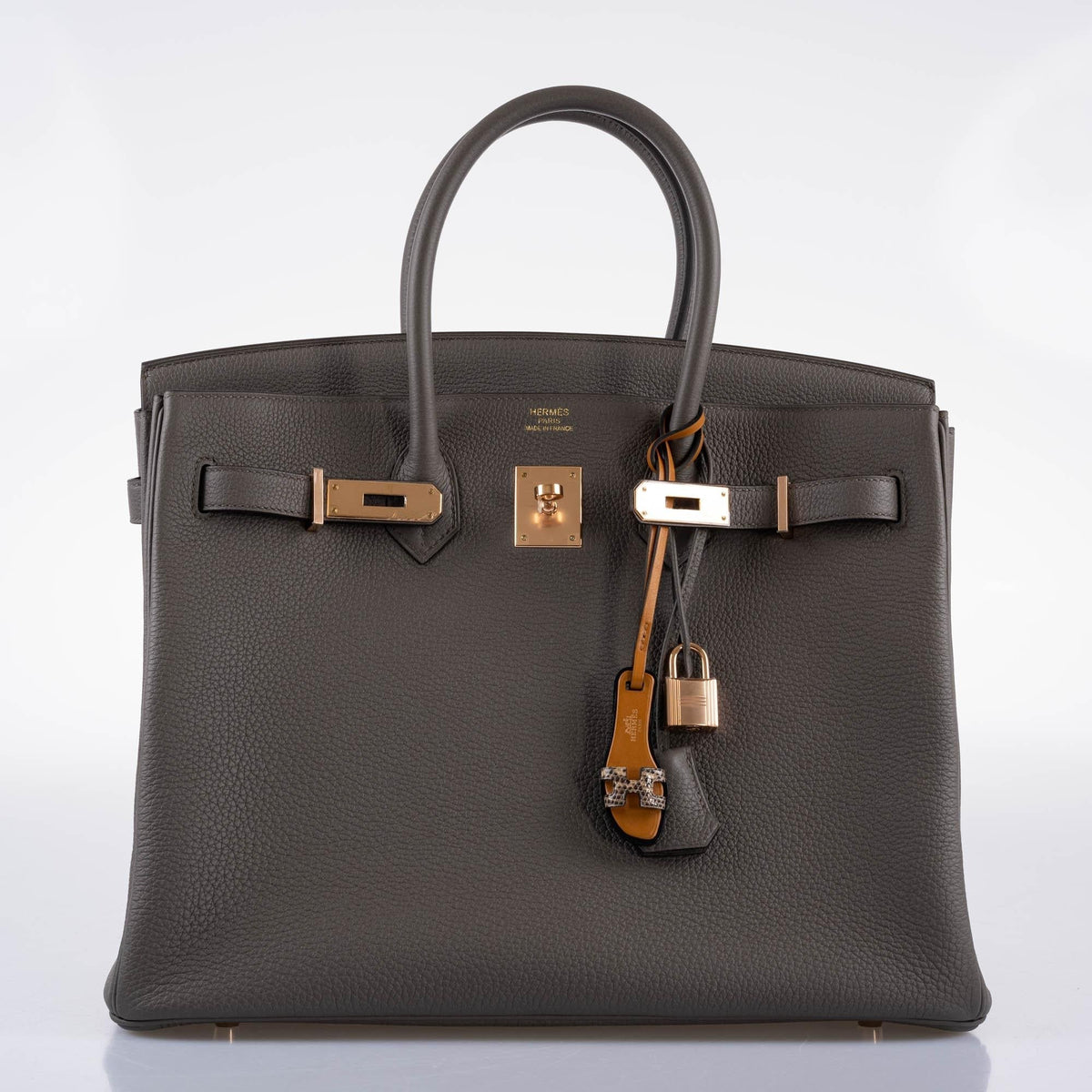 Hermes Birkin 35 Etain Togo with Rose Gold Hardware