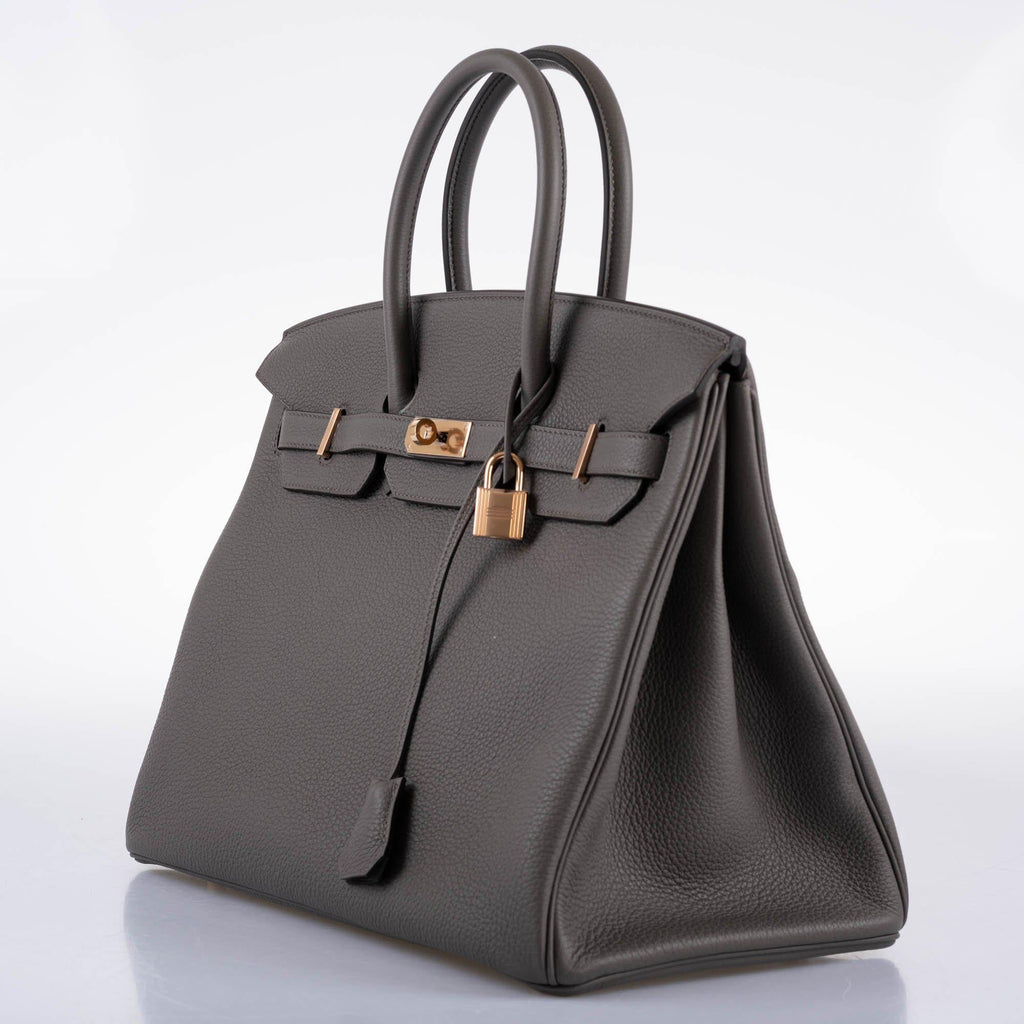 Hermes Birkin 35 Etain Togo with Rose Gold Hardware