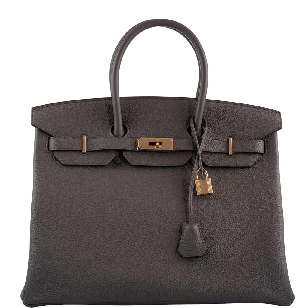 Hermes Birkin 35 Etain Togo with Rose Gold Hardware