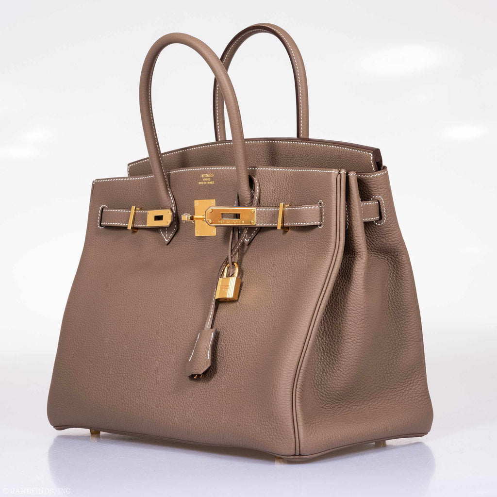 Hermes Birkin 35 Etoupe Togo Gold Hardware