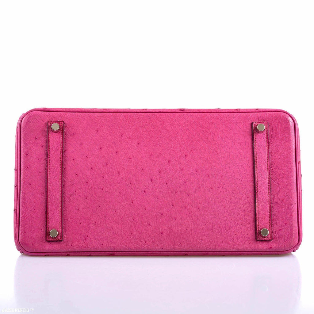 Hermes Birkin 35 Fuchsia Ostrich with Palladium Hardware