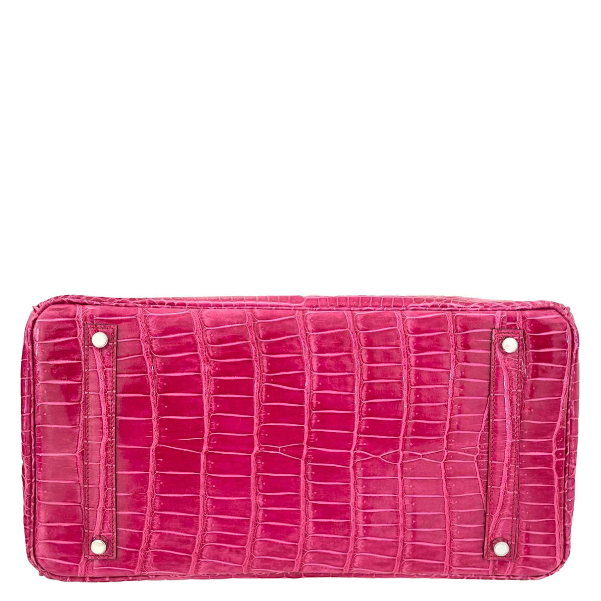 Hermes Birkin 35 Fuchsia Porosus Crocodile with Palladium Hardware