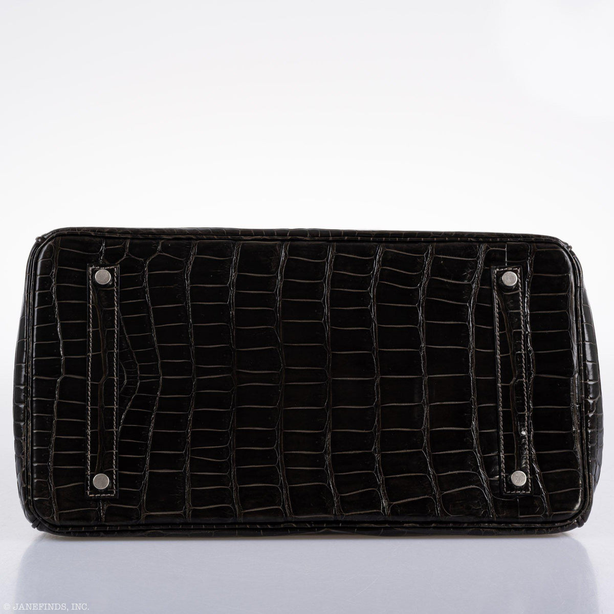 Hermes Birkin 35 Graphite Porosus Crocodile with Palladium Hardware