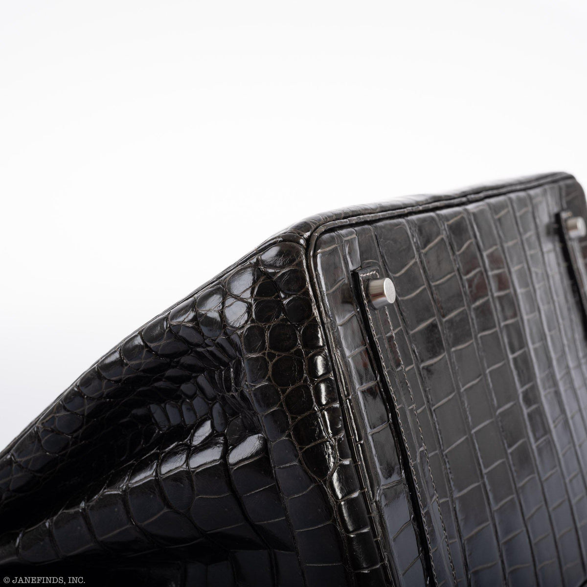 Hermes Birkin 35 Graphite Porosus Crocodile with Palladium Hardware