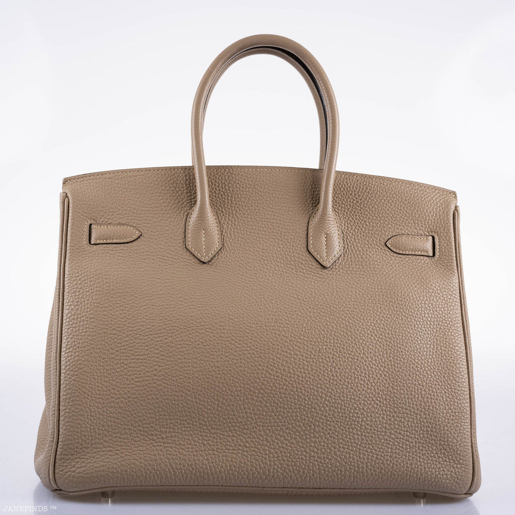 Hermes Birkin 35 Gris Tourterelle Togo with Palladium Hardware