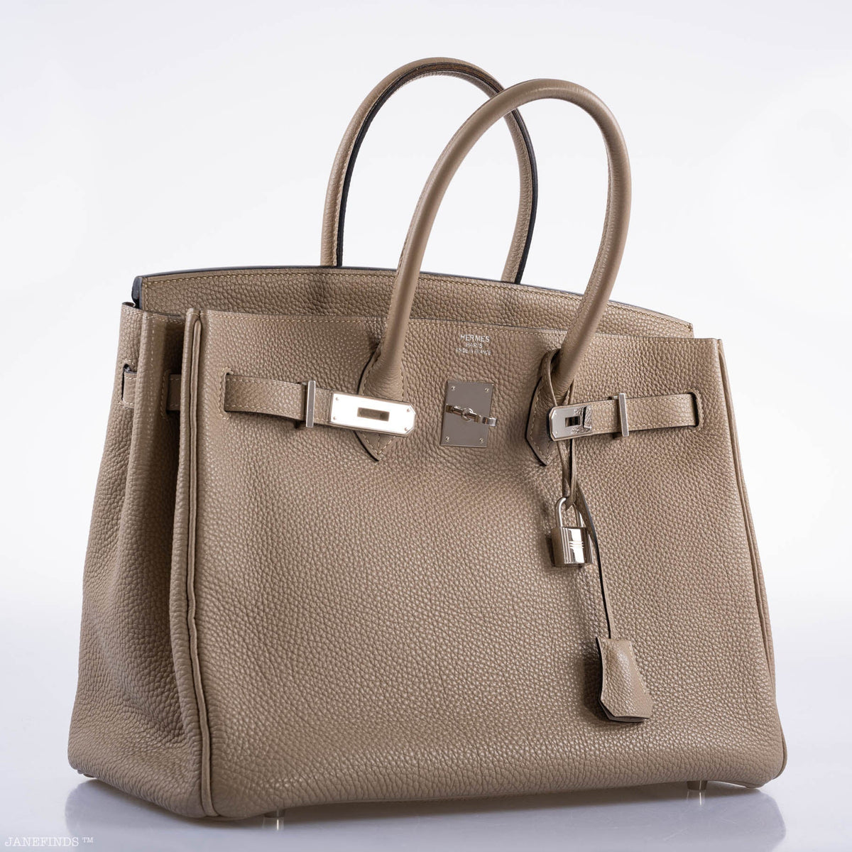 Hermes Birkin 35 Gris Tourterelle Togo with Palladium Hardware