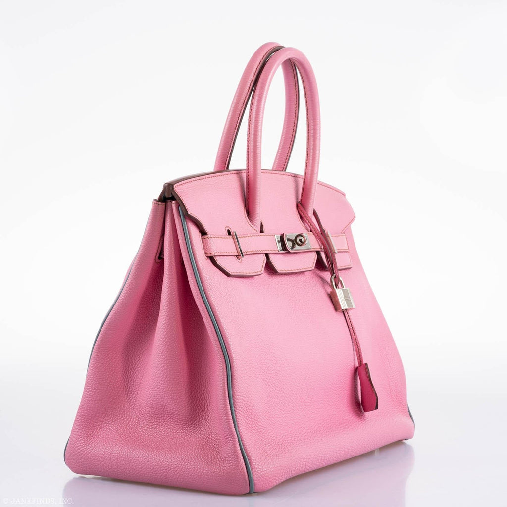 Hermes Birkin 35 HSS 5P Bubblegum Pink & Celeste Togo Palladium Hardware