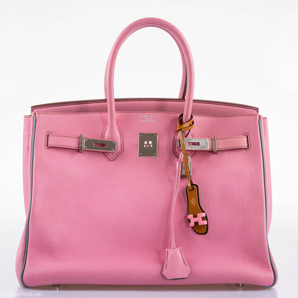 Hermes Birkin 35 HSS 5P Bubblegum Pink & Celeste Togo Palladium Hardware