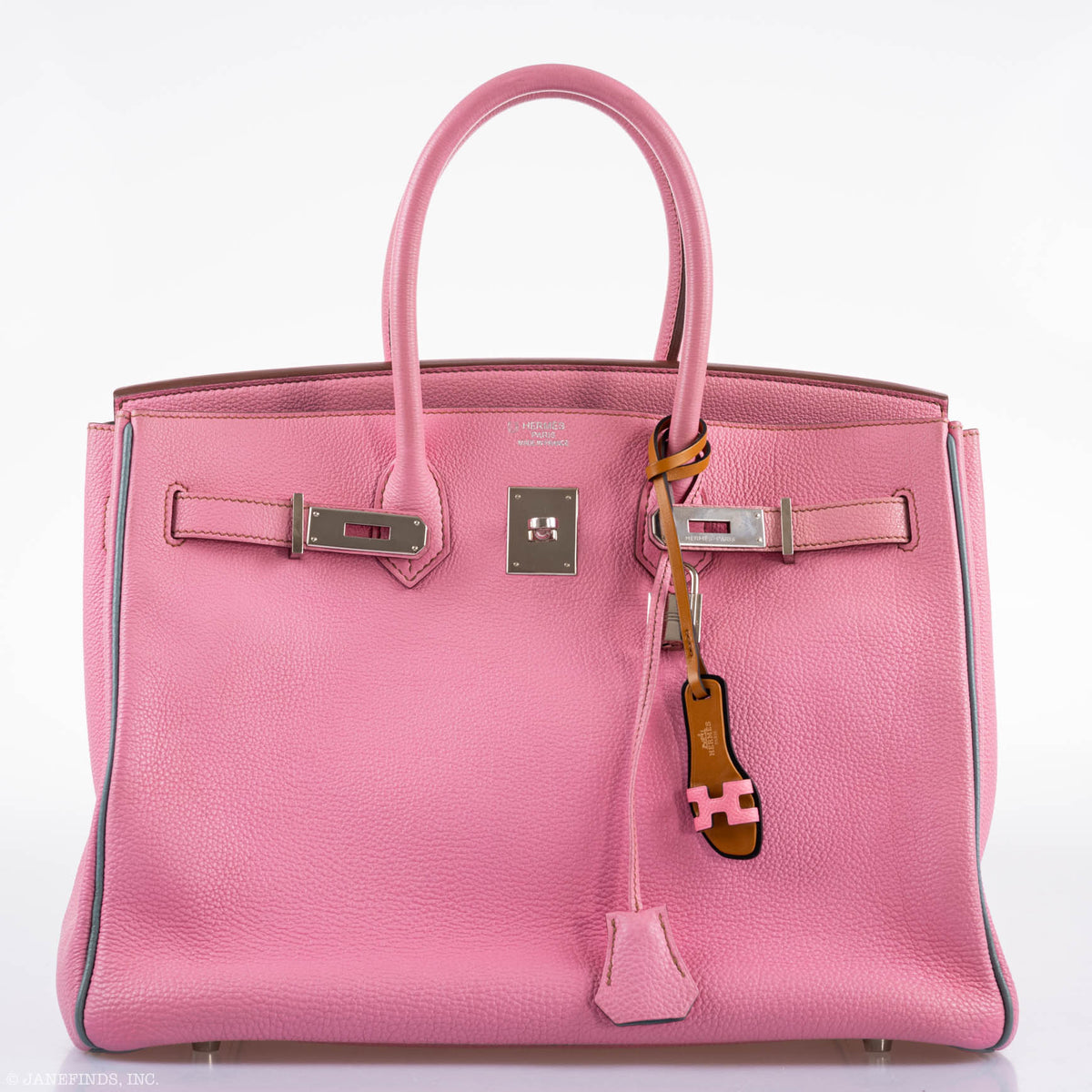 Hermes Birkin 35 HSS 5P Bubblegum Pink & Celeste Togo Palladium Hardware