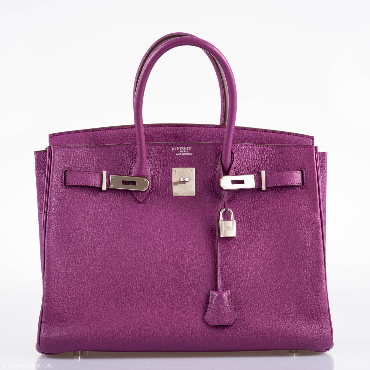 Hermes Birkin 35 HSS Cyclamen & Iris Chèvre Goatskin Brushed Palladium Hardware