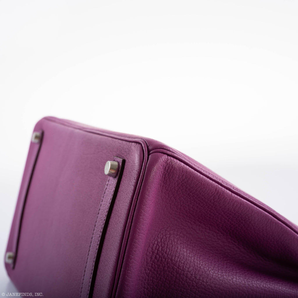 Hermes Birkin 35 HSS Cyclamen & Iris Chèvre Goatskin Brushed Palladium Hardware