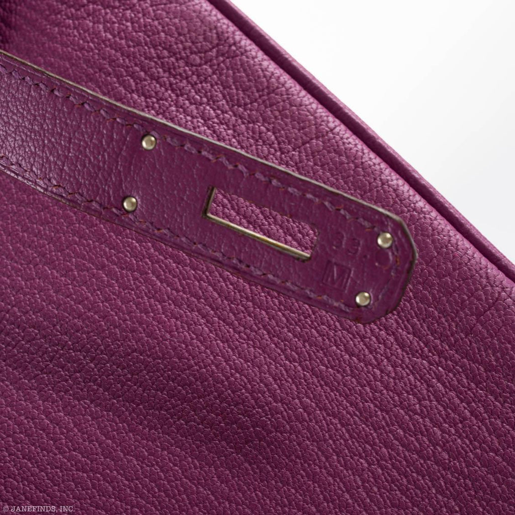 Hermes Birkin 35 HSS Cyclamen & Iris Chèvre Goatskin Brushed Palladium Hardware