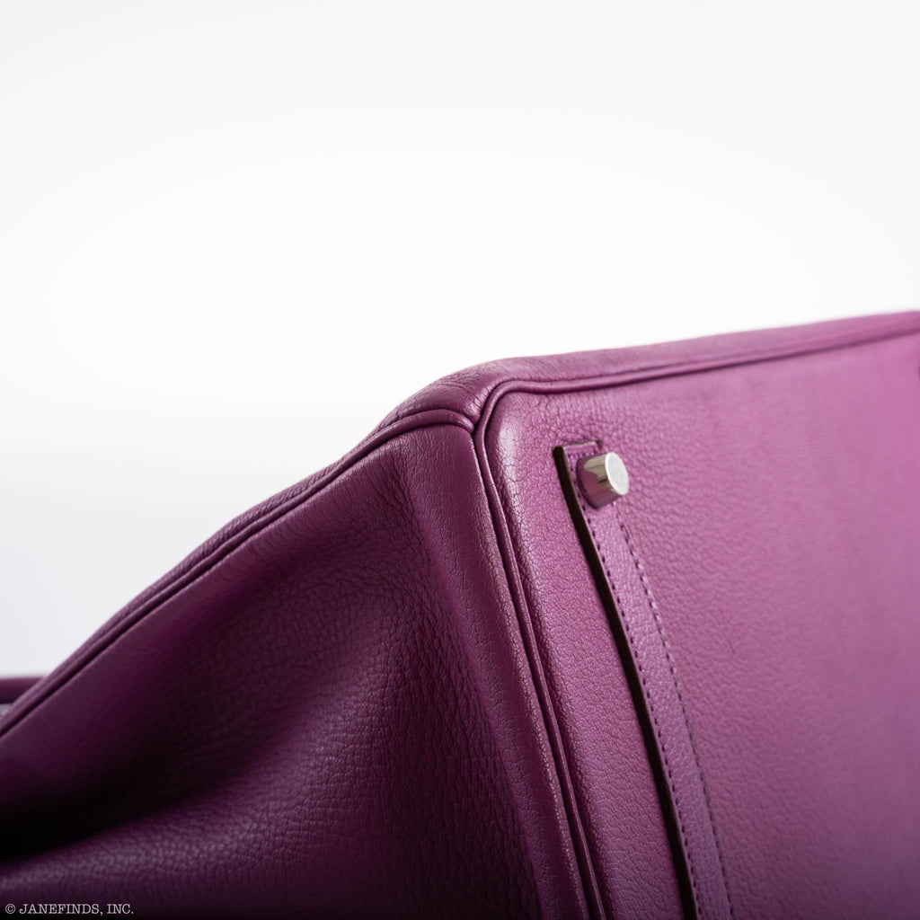 Hermes Birkin 35 HSS Cyclamen & Iris Chèvre Goatskin Brushed Palladium Hardware