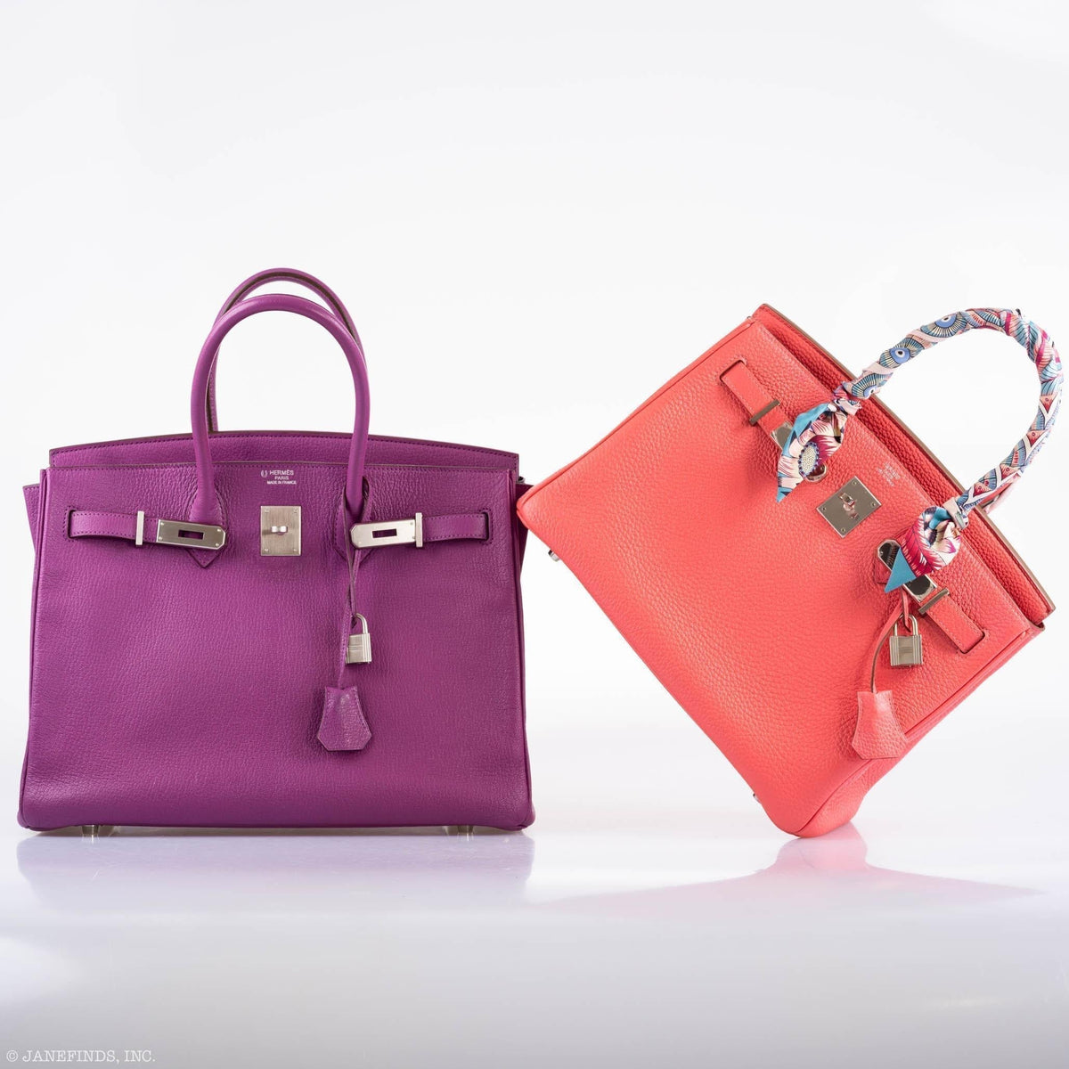 Hermes Birkin 35 HSS Cyclamen & Iris Chèvre Goatskin Brushed Palladium Hardware