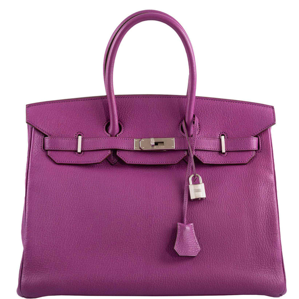 Hermes Birkin 35 HSS Cyclamen & Iris Chèvre Goatskin Brushed Palladium Hardware