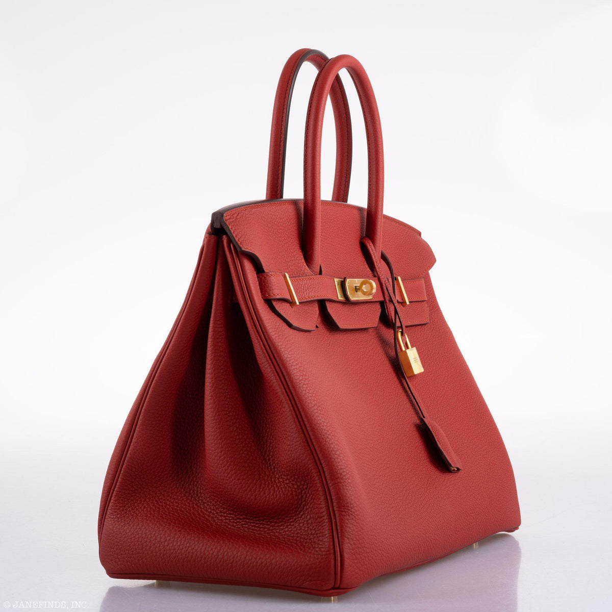 Hermes Birkin 35 HSS Rouge Vif Togo Brushed Gold Hardware