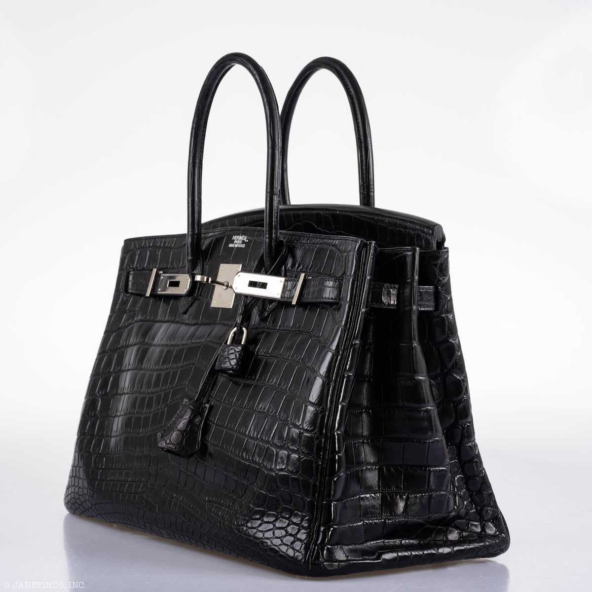 Hermes Birkin 35 Matte Black Nilo Crocodile with Palladium Hardware