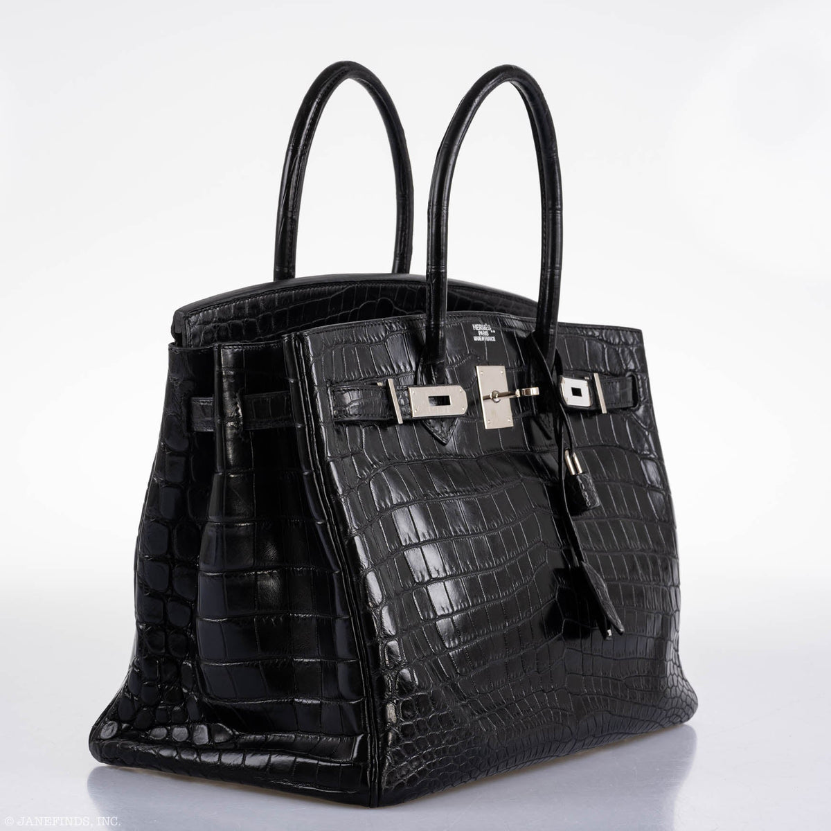 Hermes Birkin 35 Matte Black Nilo Crocodile with Palladium Hardware