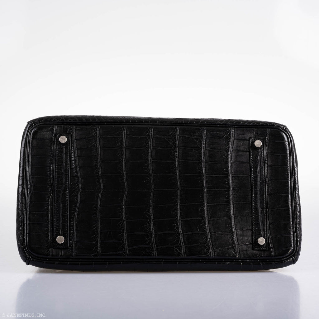 Hermes Birkin 35 Matte Black Nilo Crocodile with Palladium Hardware