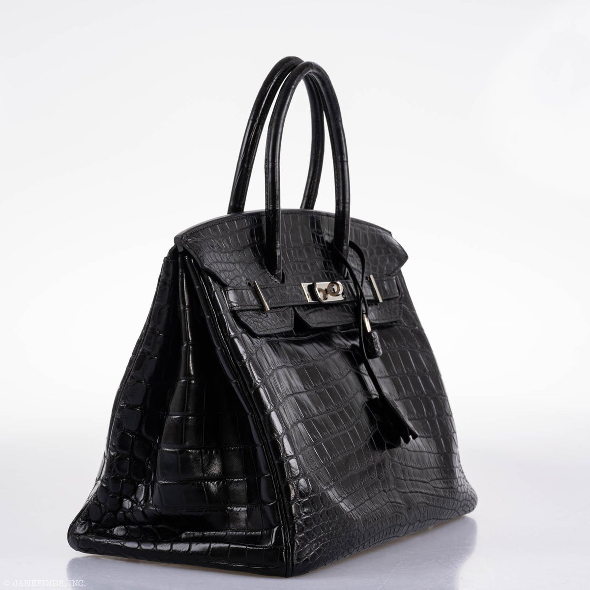 Hermes Birkin 35 Matte Black Nilo Crocodile with Palladium Hardware