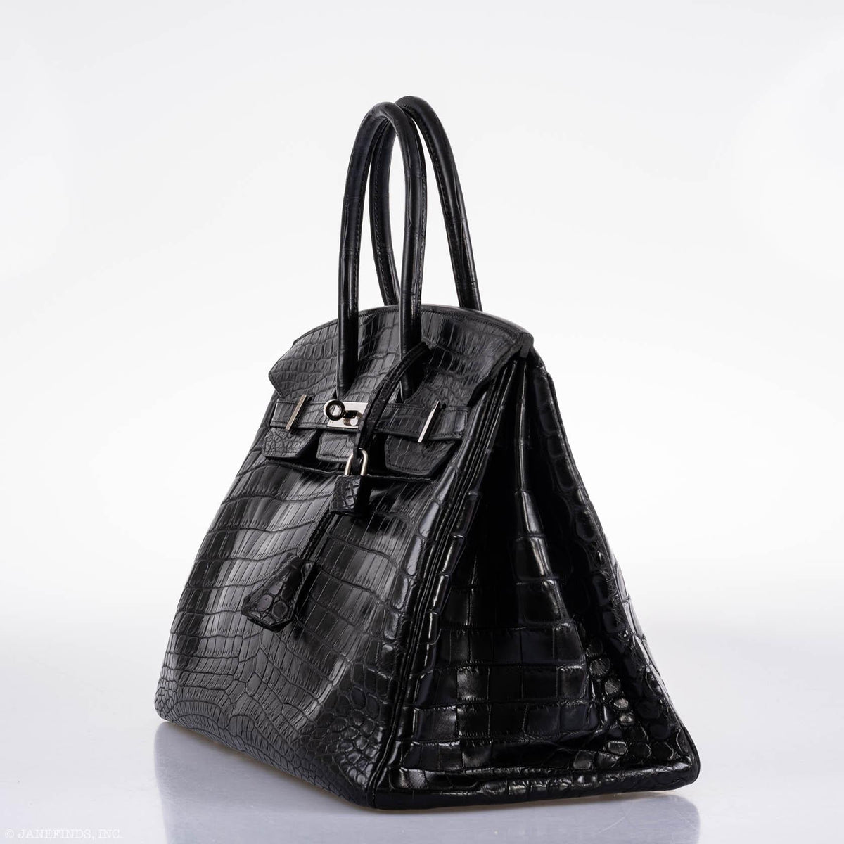 Hermes Birkin 35 Matte Black Nilo Crocodile with Palladium Hardware