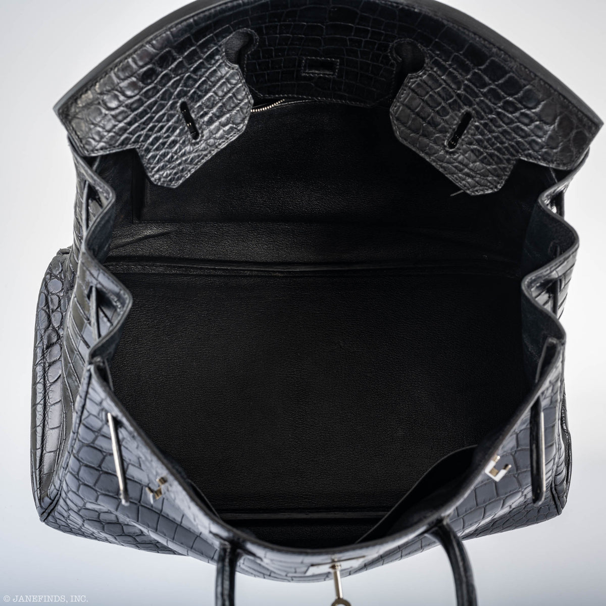 Hermes Birkin 35 Matte Black Nilo Crocodile with Palladium Hardware