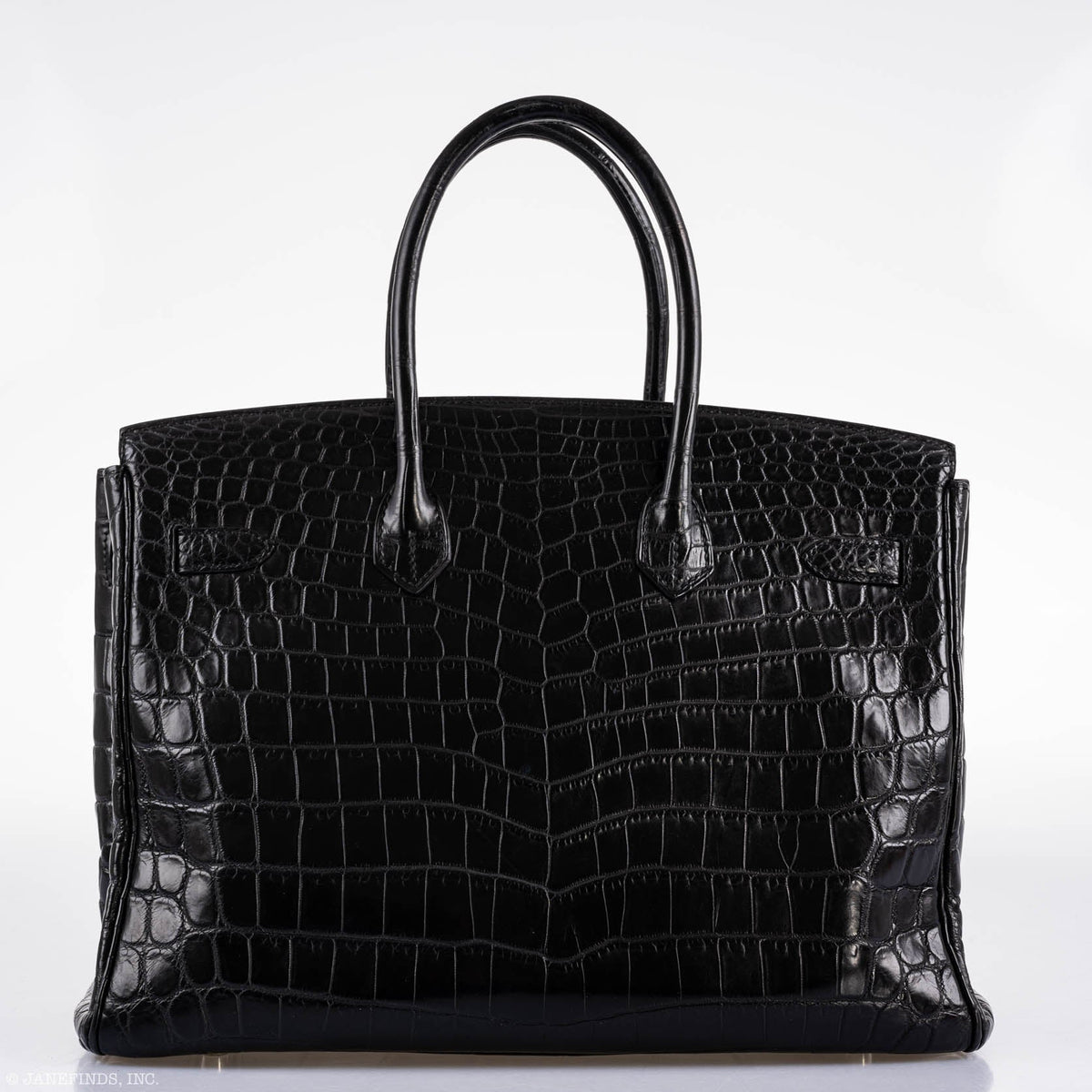 Hermes Birkin 35 Matte Black Nilo Crocodile with Palladium Hardware