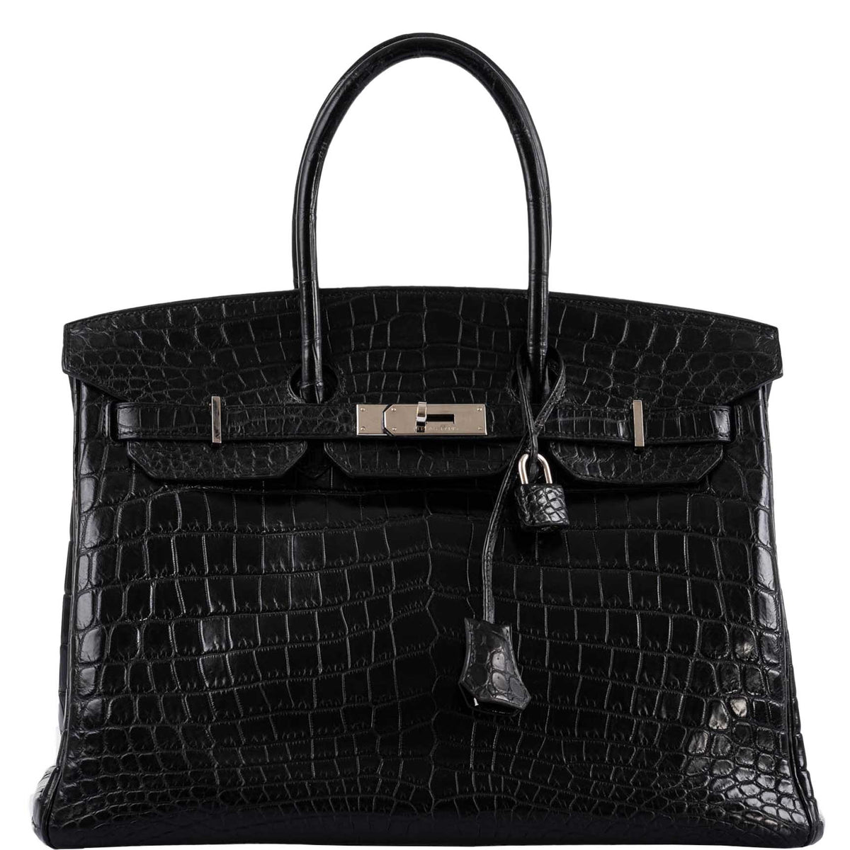 Hermes Birkin 35 Matte Black Nilo Crocodile with Palladium Hardware