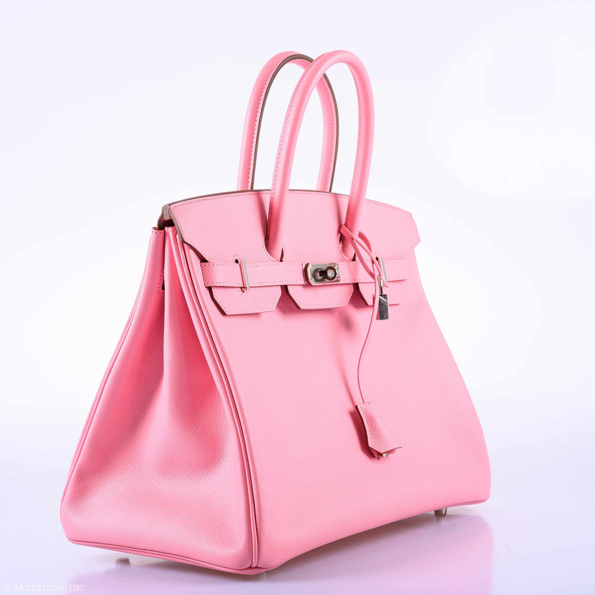 Hermes Birkin 35 Rose Confetti Epsom Palladium Hardware