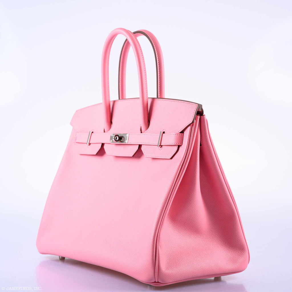Hermes Birkin 35 Rose Confetti Epsom Palladium Hardware