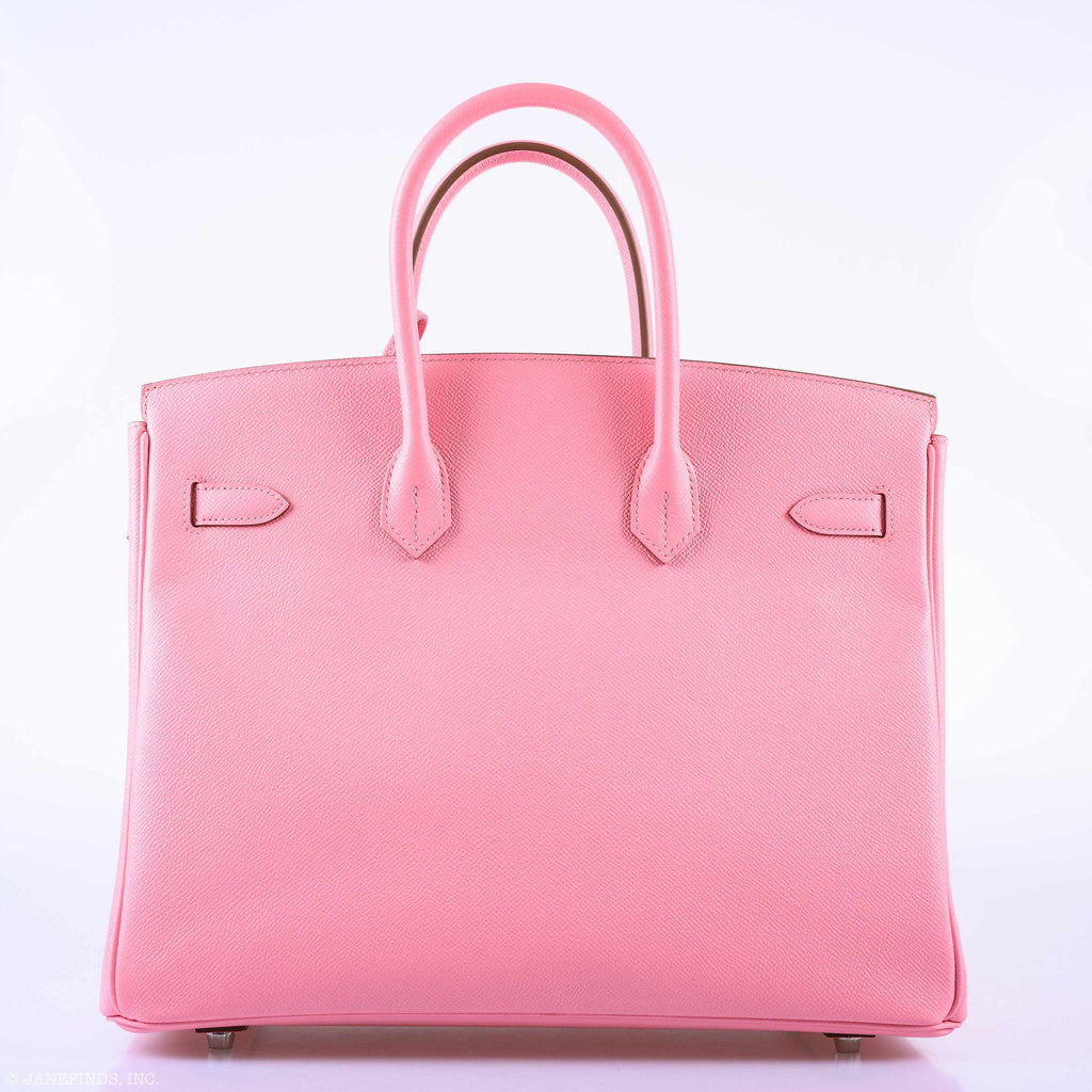 Hermes Birkin 35 Rose Confetti Epsom Palladium Hardware