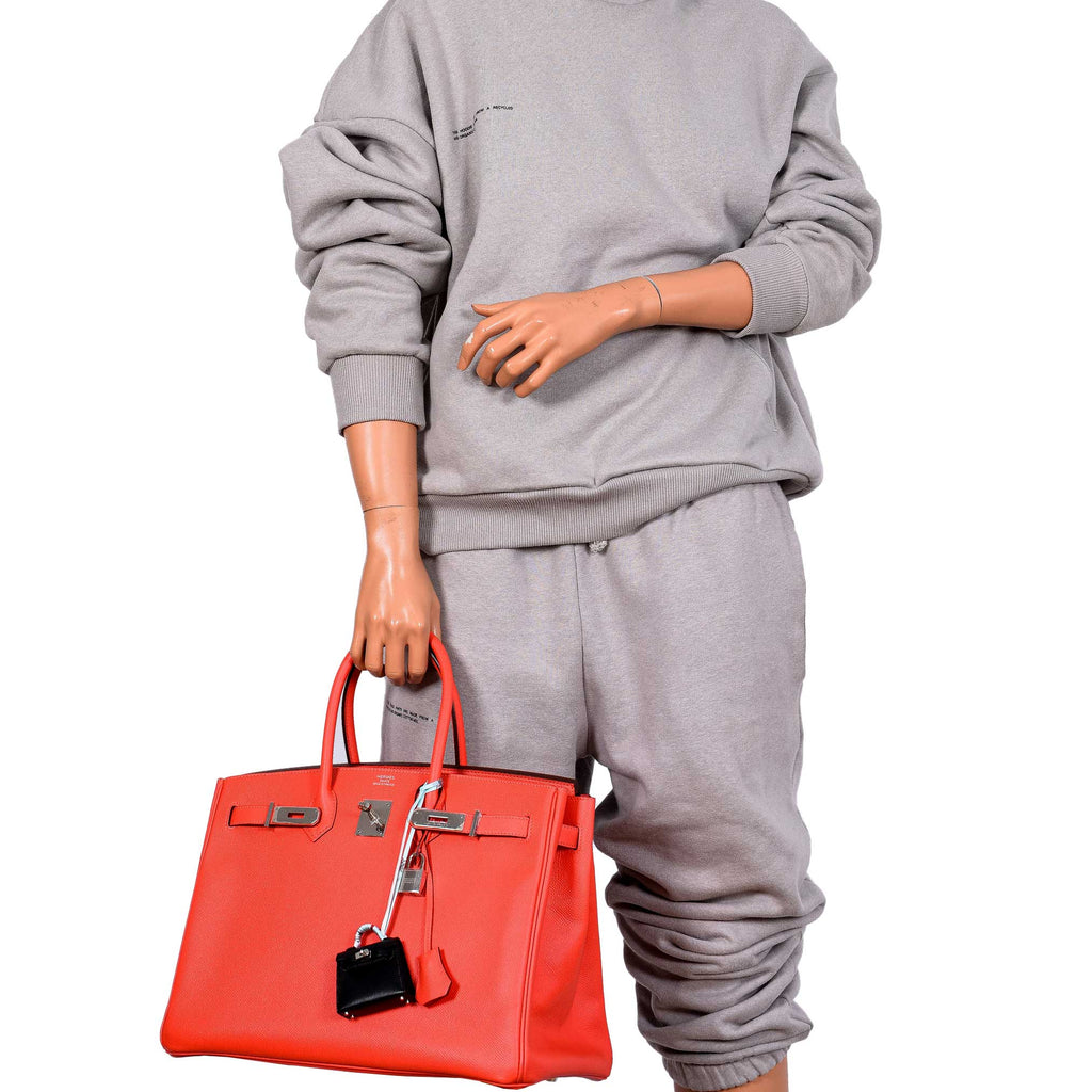Hermes Birkin 35 Rose Jaipur Epsom Palladium Hardware