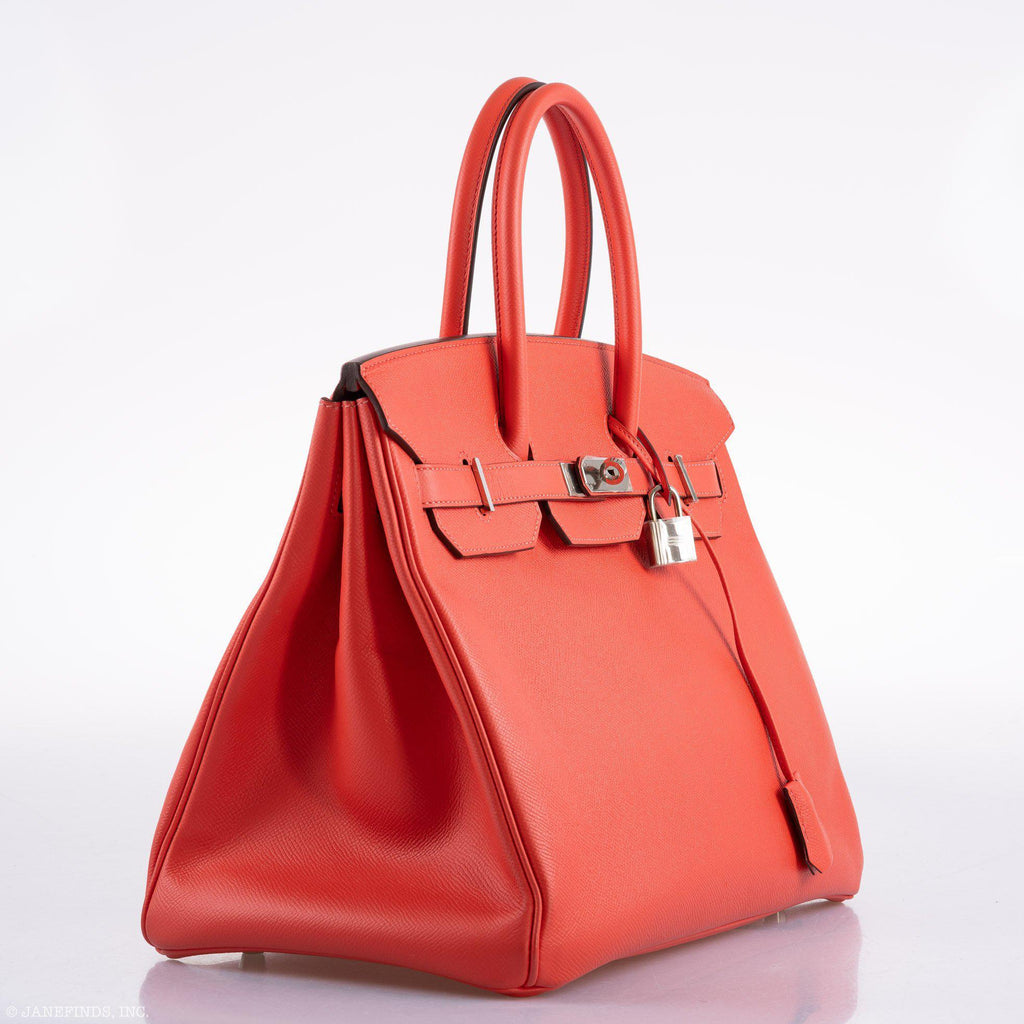Hermes Birkin 35 Rose Jaipur Epsom Palladium Hardware