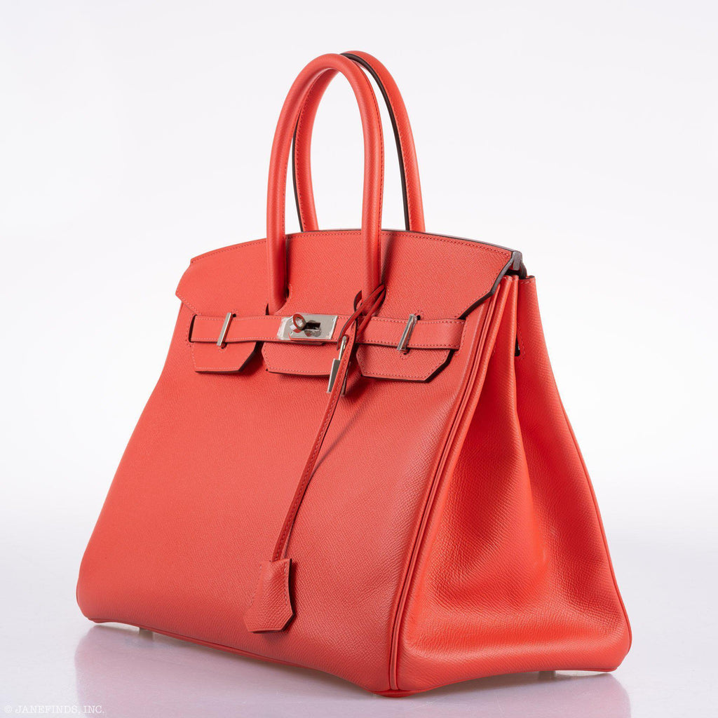 Hermes Birkin 35 Rose Jaipur Epsom Palladium Hardware