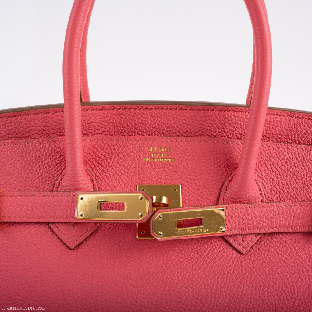 Hermes Birkin 35 Rose Lipstick Togo Gold Hardware