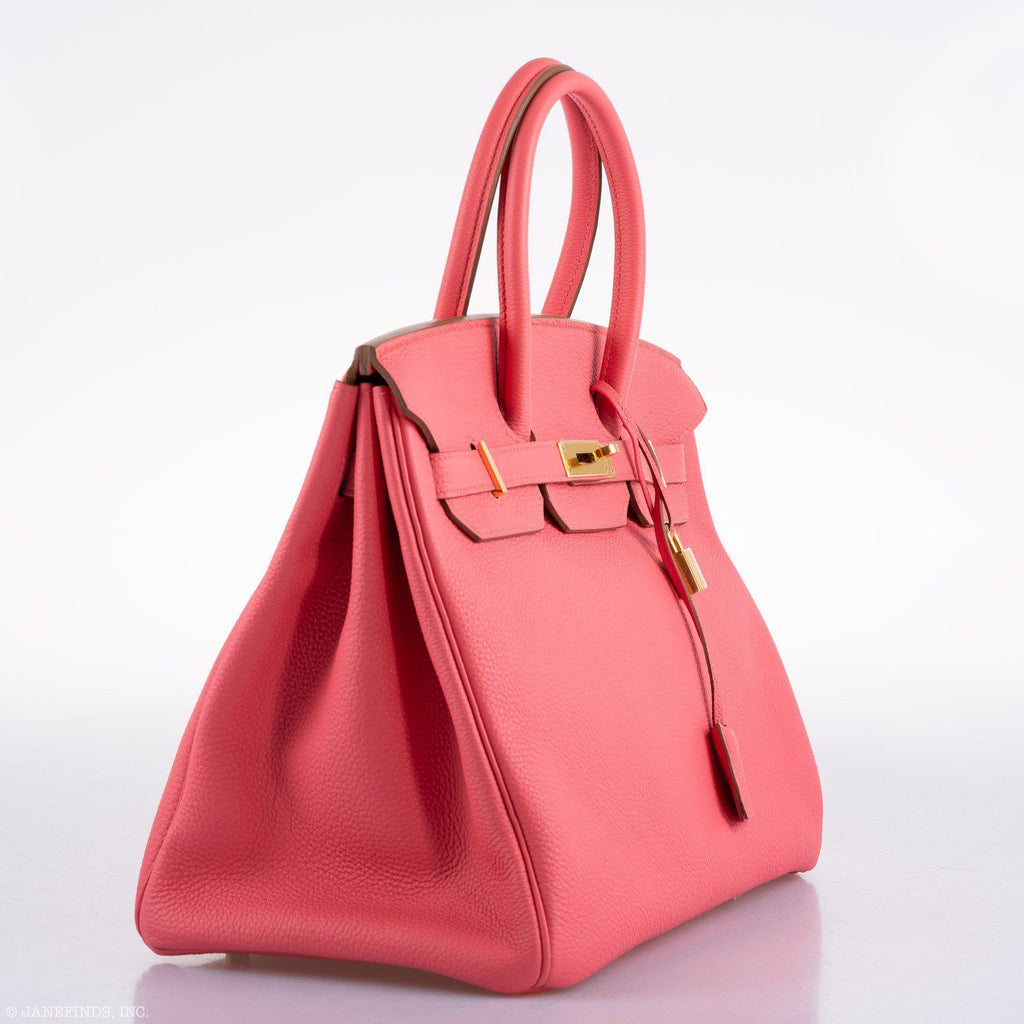 Hermes Birkin 35 Rose Lipstick Togo Gold Hardware