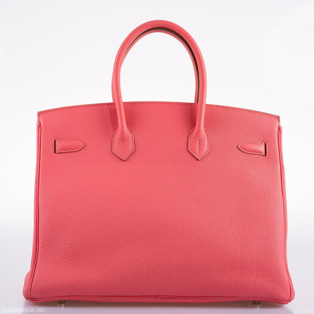 Hermes Birkin 35 Rose Lipstick Togo Gold Hardware